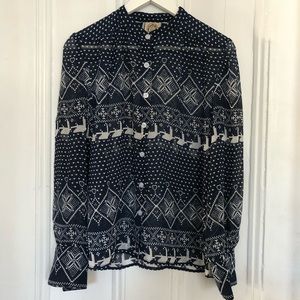 Nordic Print Blouse